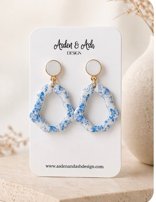 Blue Floral Dangle