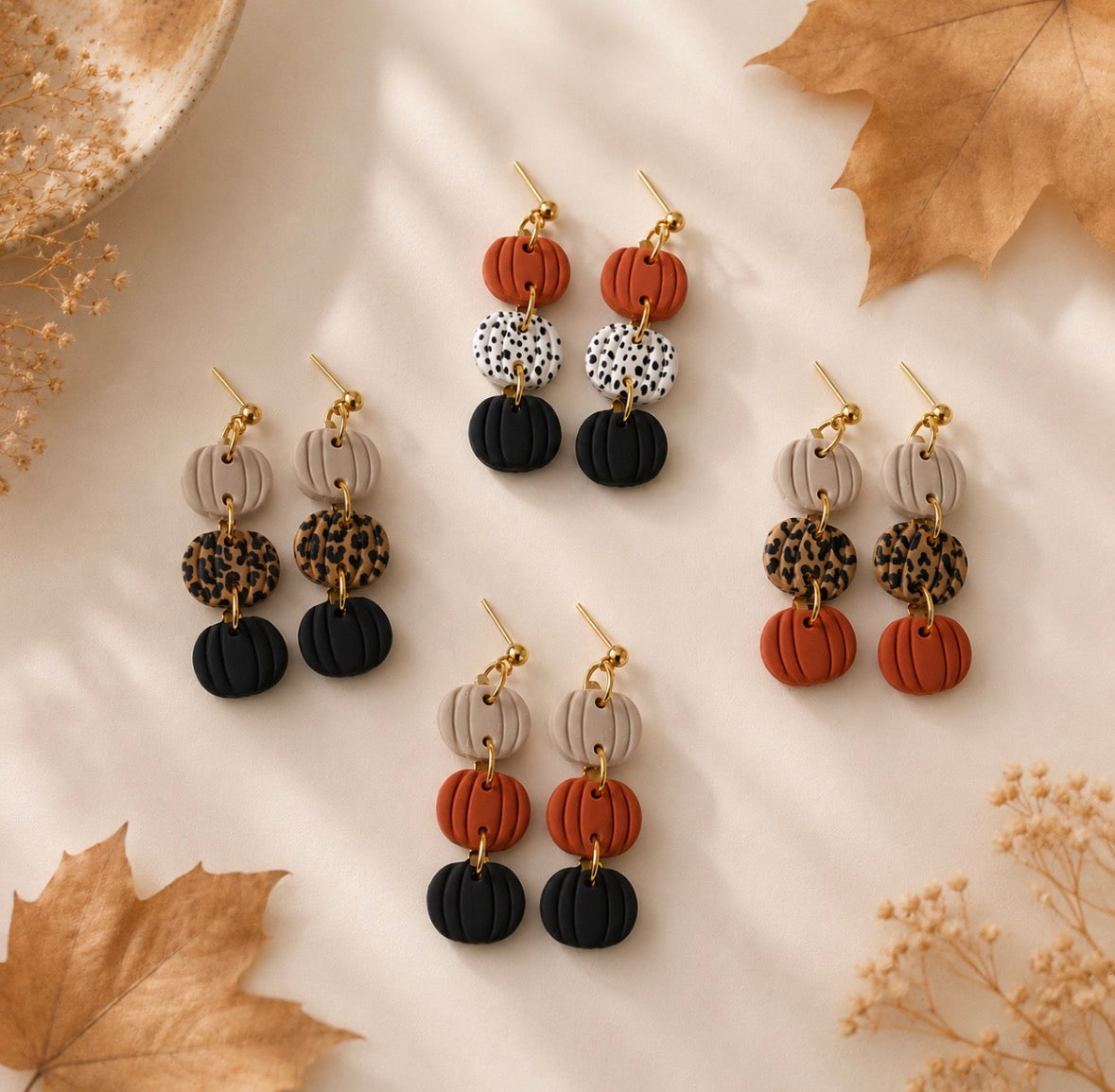 Trio Pumpkin Dangle