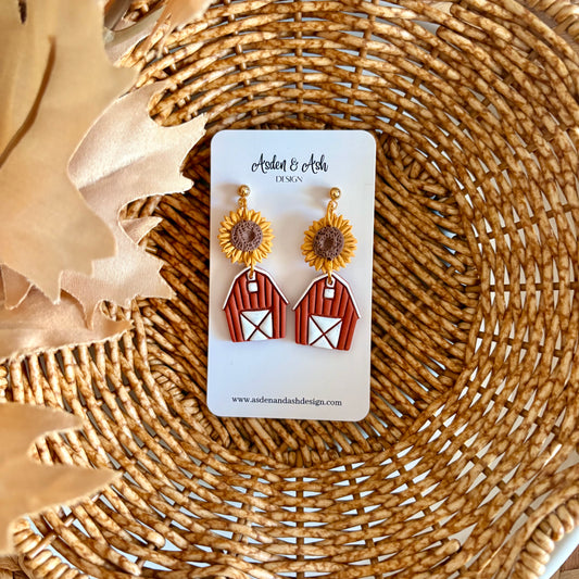 Sunflower + Barn Dangle