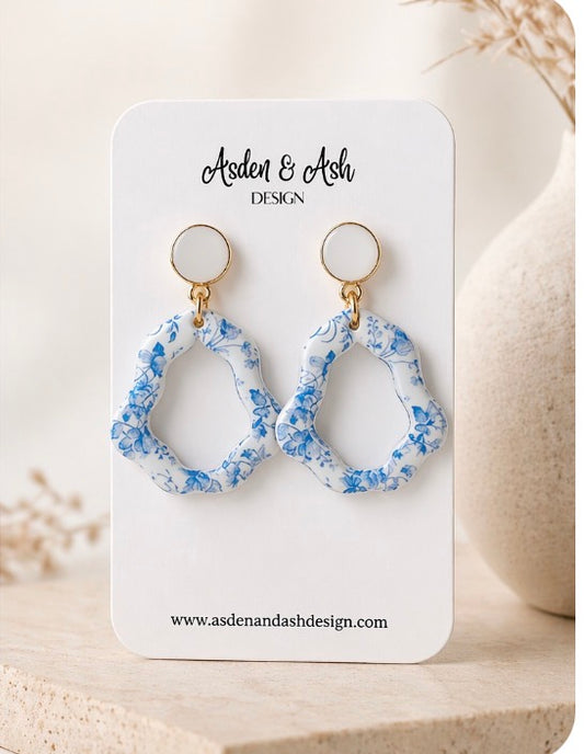 Blue Floral Dangle
