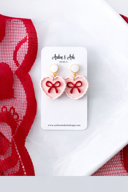 Bow Heart Dangles