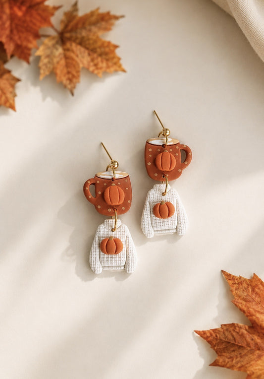 Cozy Sweater + Coffee Dangle