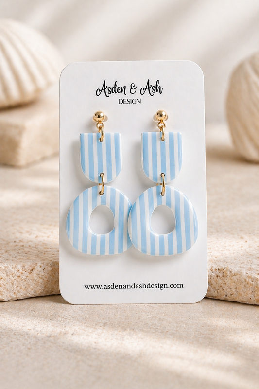 Blue Striped Dangle