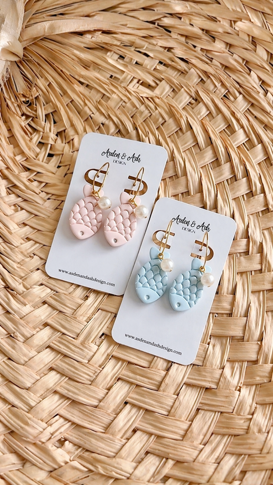 Fish Hoops | Pink | Blue