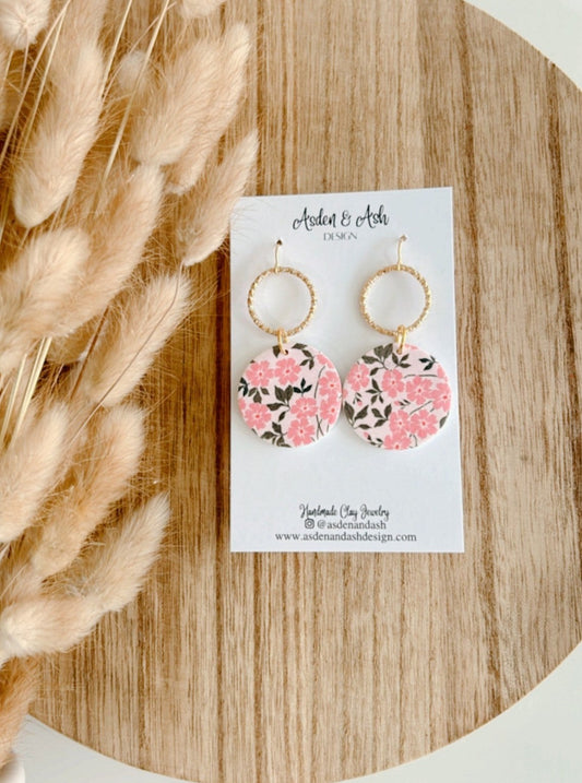 Floral Dangle | Pink Cherry Blossom |
