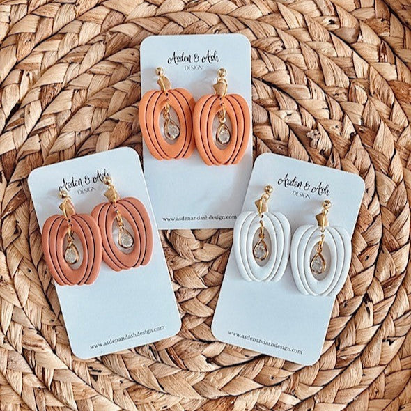 Pumpkin + Charm Dangle [Cinnamon, Pumpkin, or White ]