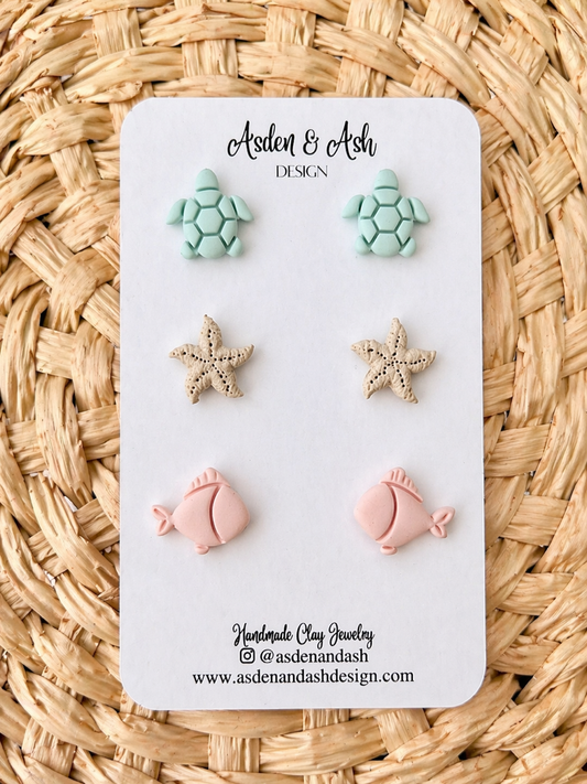 Coastal Trio Stud Set
